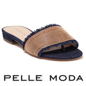 BNWOB ❤️PELLE MODA❤️ “Bauer” Denim Slide Sandals